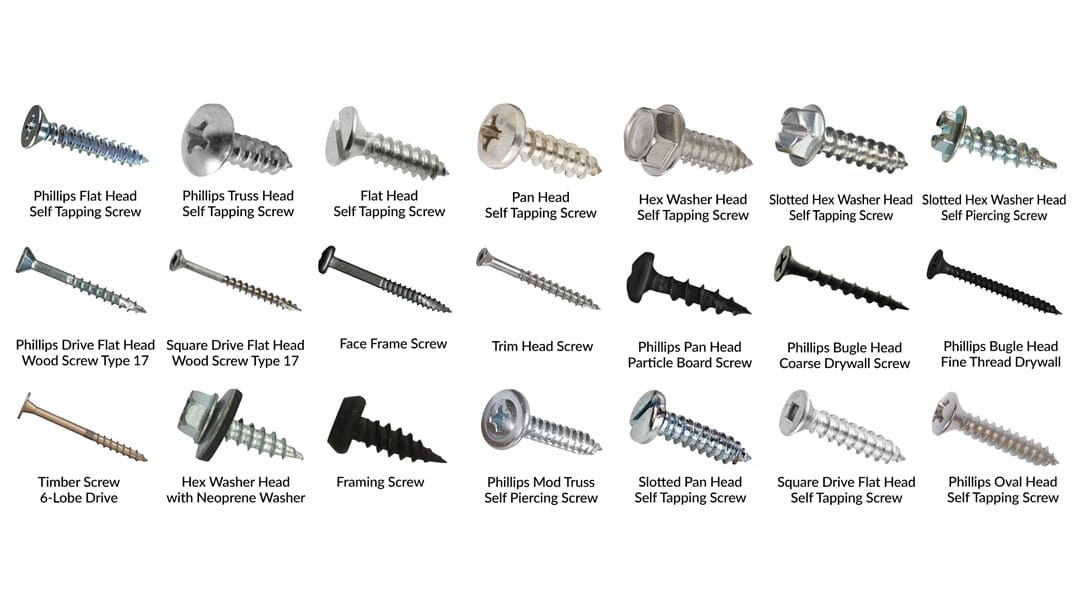 MT self tapping screw types